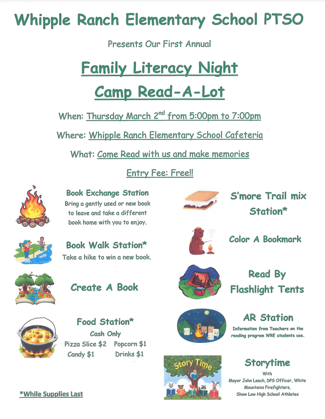 Family Literacy Night Camp Read A-Lot