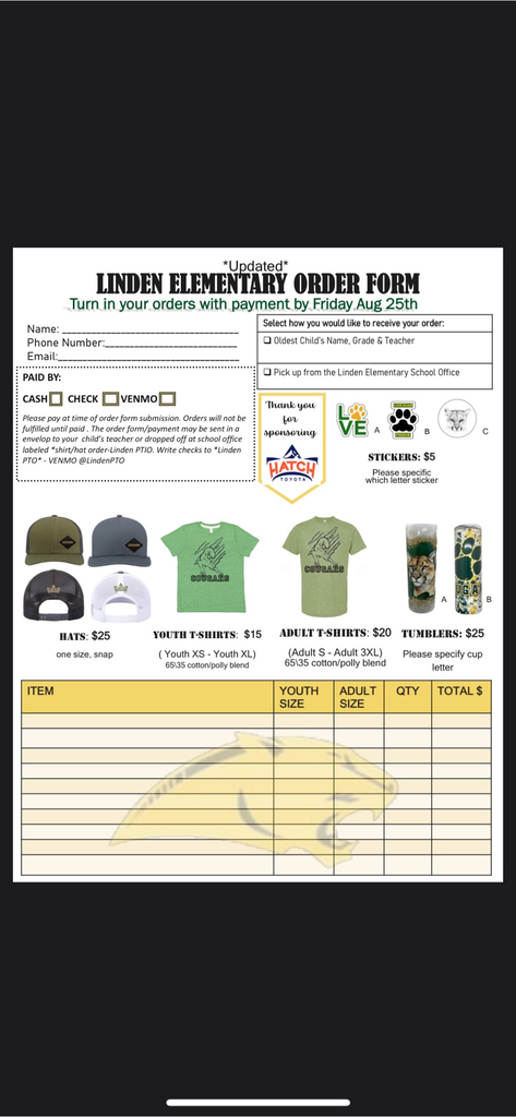 pto swag order forms 